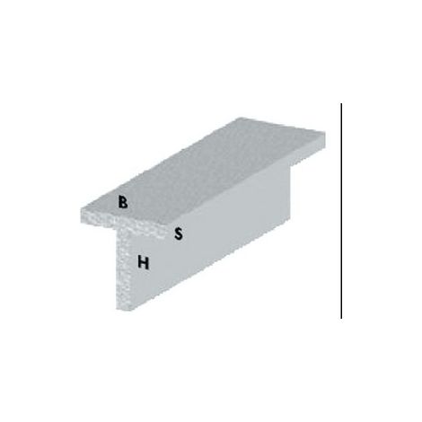 profilo a T cm 100 h argento 15x15X1,5 mm profili alluminio asta barra (1/2)