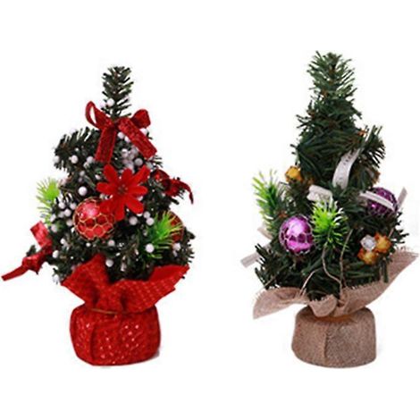Lot de 2 mini décorations de sapin de Noël, ornements créatifs pour sapin de Noël, décoration de bureau colorée pour la maison et le salon-22X11CM (1/3)