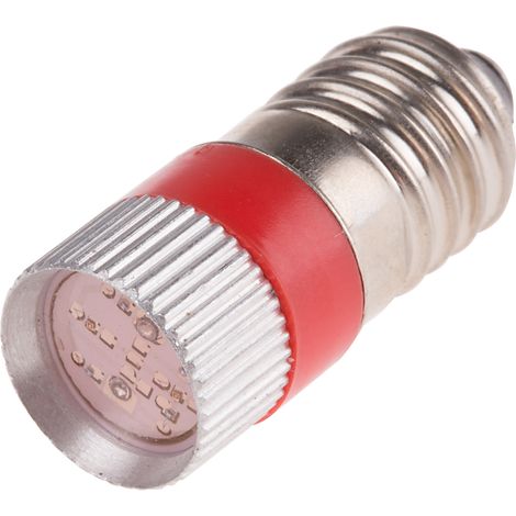 Voyant à LED Rouge, culot E10, 48V c.a. / V c.c. ( Prix pour 1 )