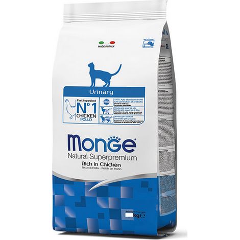 Monge Superpremium Crocchette per Gatto, Ricche di Pollo - Gatto, Urinary 400gr (1/2)