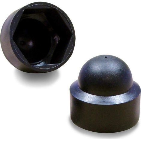100 pièces Cache vis écrou de protection M8 clef de 13 mm15mm - plastique NOIR (1/3)