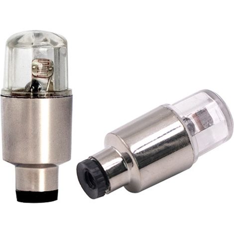 2pcs Feux de Roue Moto Étanches Clignotants Bouchons de Valve Pneu pour Voiture Vélo Bicyclette - Lumière Verte (1/3)
