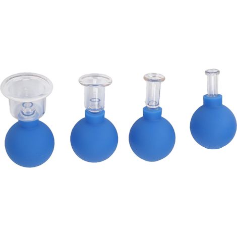 Kit Ventouses Anticellulite Massage Anti-Humidité, 12 Pièces en Silicone Bleu, Résistant aux Chutes, Améliore la Circulation Sanguine, Set de Thérapie par Ventouses (1/5)