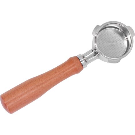 Porte-filtre 51 mm sans fond, 3 oreilles, en acier inoxydable, pour Donlim 6001 5403 KF5400 E, entièrement en bois, rouge, branche acide (1/5)