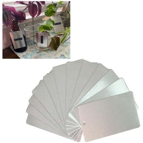 50 pièces, Étiquettes de plantes en aluminium, étiquettes d'arbre, de jardin, d'extérieur, en métal, imprimées vierges (1/4)
