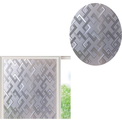 Pellicola statica decorativa per finestre effetto vetro satinato, 45 x 200 cm, per la privacy. (1/5)