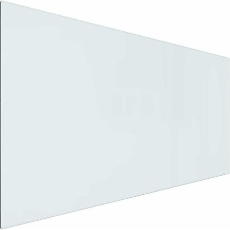 Panneau arrière de cheminée en verre transparent, 100 x 50 cm. (1/5)
