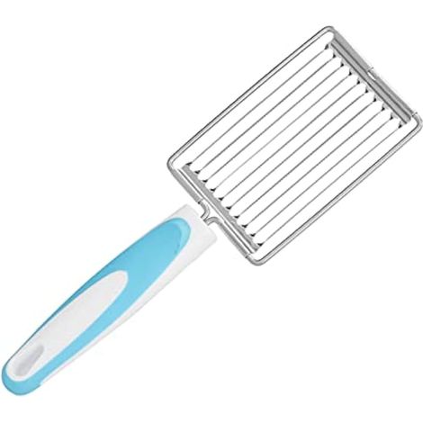 viande, Outil de Tranchage de Fruits de Jambon de Tomate en Acier Inoxydable avec Poign¨e Antid¨rapante(bleu) (1/3)