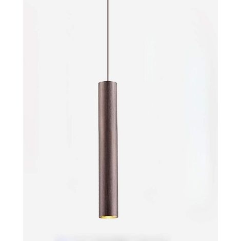 Suspension LED nordique à tube long, lampe suspendue minimaliste et créative, luminaire décoratif moderne pour salle à manger ou îlot de cuisine (Café-Or-30cm) (1/4)
