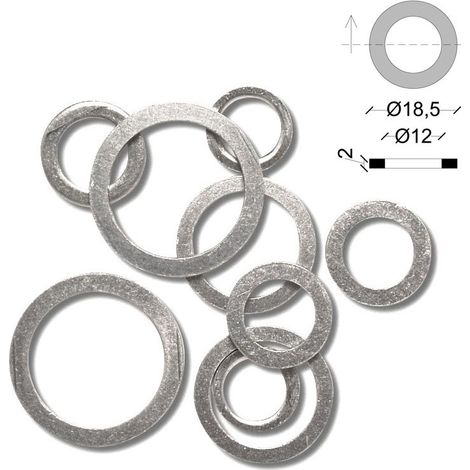 Guarnizione per raccordi 1/2" in alluminio 99.5-1050A per gas a norme uni 9001 103600AL1/2