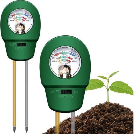 3 en 1 Testeur Ph Sol Testeur Humidité pour Terre Test Ph Hygrometre Plante (1/5)