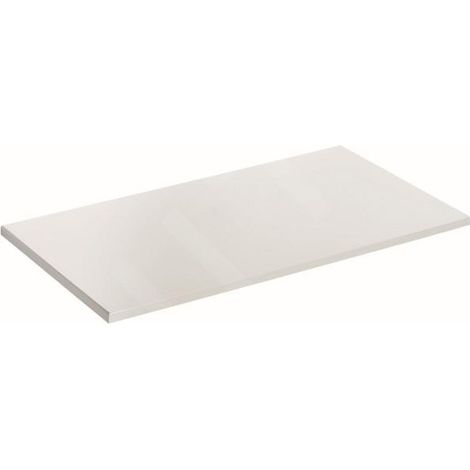 Console en bois IS Connect Air, pour US 800mm, 804x442x18mm, gris clair brillant et blanc mat (1/5)