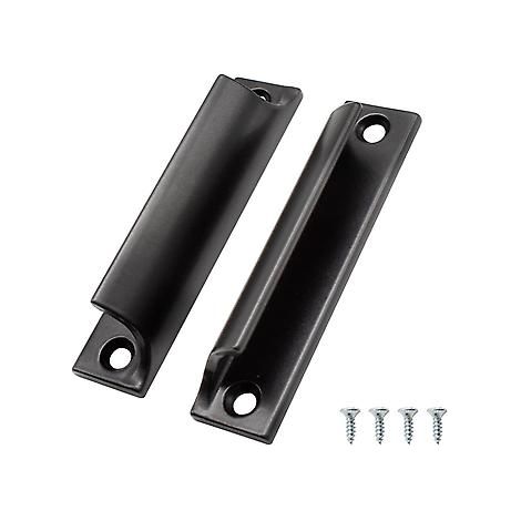 2 Stück Schiebetürgriffe, Möbelgriffe aus Aluminium, schwarze Küchenmöbelgriffe, erhältlich für Balkontüren, Schiebetüren und Schubladen (1/5)