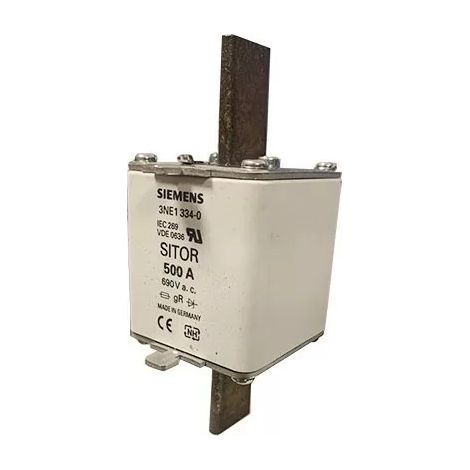 Siemens 3NE1334-SITOR NH1 fuse cartridge 500A 690V type gR