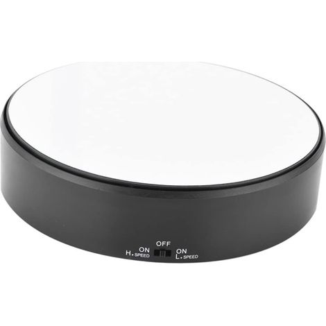 Présentoir rotatif à 360° avec surface miroir, plateau tournant à vitesse réglable et porte-bijoux (1/5)