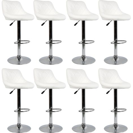 Aqrau  8 Tabouret de bar cuillère blanche