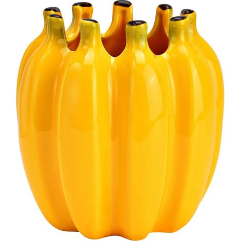 Vase pour fleurs séchées ou cache pot Banane 14x15x14cm (1/4)