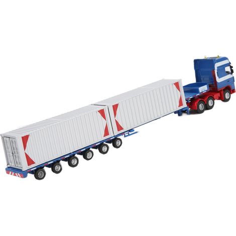 Voiture miniature de transport en métal moulé sous pression, avec carrosserie rétractable et compartiments détachables, modèle lourd pour enfants. (1/5)