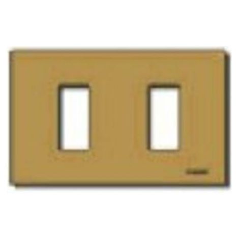 Vimar 8000 placca 2 moduli a scatto in alluminio colore bronzo 08636.br