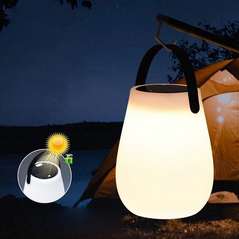 Solar-Campinglaterne, wasserdicht, für den Außenbereich, Landschaftsdekoration, 8-farbiges LED-Licht