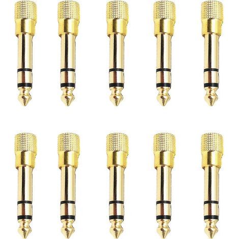 TRS 6,35-mm-Stecker auf 3,5-mm-Buchse Audioadapter zum Anschluss von Smartphones (1/4)