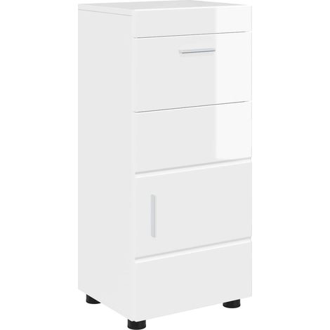Maison Exclusive - Set di Armadi da Bagno TULUM Bianco Lucido 37 x 31,5 x 82 cm (1/5)