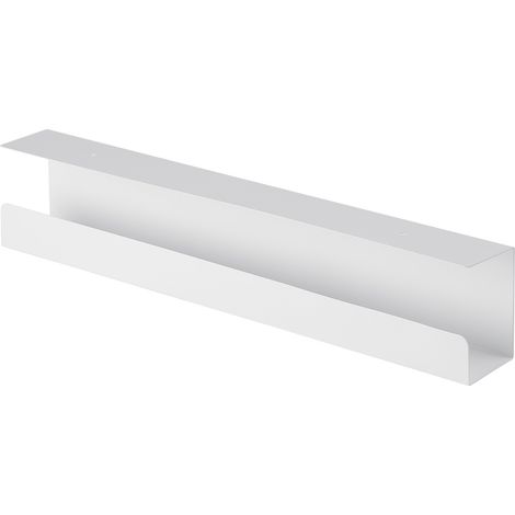 Goulotte passe-câbles horizontale de bureau, 60 cm, Blanc (1/3)