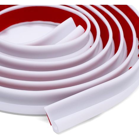 J Shape Gouttière à fermeture éclair 3 m pour camping-car, voiture, camionnette, camion, porte de bateau (blanc) (1/5)