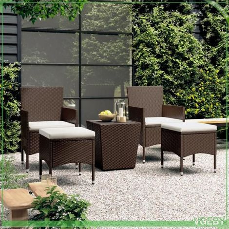 Ensemble de bistro de jardin - FAF7291712406928 - Résine tressée - Verre trempé - Coussins amovibles (1/5)