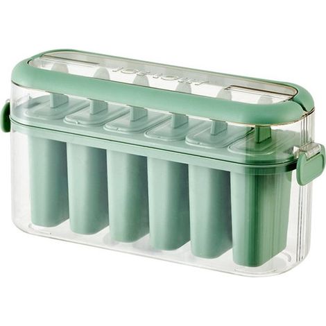 Molde para helado de 6 cavidades，Sistema de molde para helado de fácil desmolde apto para uso alimentario，fiestas navideñas y mucho más (1/2)