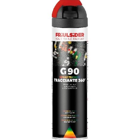 Marker spray tracciante 360 gradi fluo rosso 500ml friulsider g9003