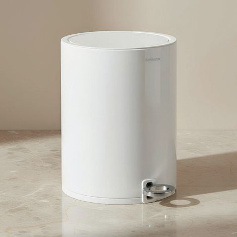 BATHBAZAAR - Poubelle à pédale blanc brillant 3L STEP