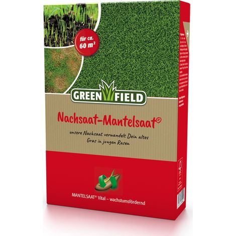 Greenfield Nachsaat Mantelsaat 1kg Rasensamen Sportrasen Spielrasen Regeneration (1/2)
