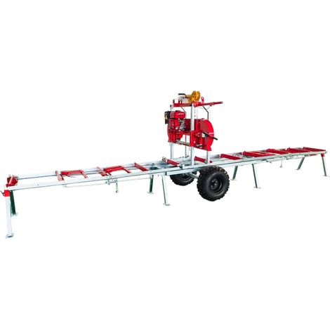 Torros – Scie à bûches thermique sur remorque – Moteur essence 6,5ch – Longueur de coupe 5180 mm – Capacité diamètre Ø470 mm – HBZ460TL