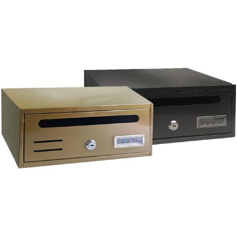 CASSETTA POSTALE SINGOLA ORIZZONTALE 1 posti - bronzata - cm. 30x17,5x H. 12