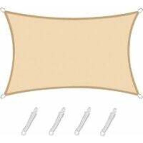 Voile d'ombrage Voile d'ombrage Rectangulaire Carré 2.5x3m Color Sable,Toile Imperméable Une Protection des Rayons UV à 95%, pour en Plein air, Jardin & terrasse, Piscine (1/5)