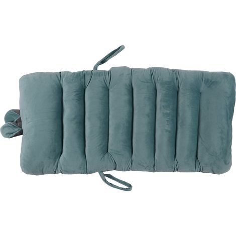 Weiches Rückenkissen aus PP-Baumwolle mit integrierter Neigungs- und Lendenwirbelstütze für Bürostuhl oder Sofa, blau, 45 x 100 cm (1/5)
