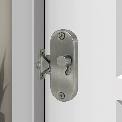 Serrure de porte coulissante à angle droit avec boucle de verrouillage de porte coulissante et verrou de porte de grange Serrure intermédiaire pour portes et fenêtres coulissantes en alliag (1/5)