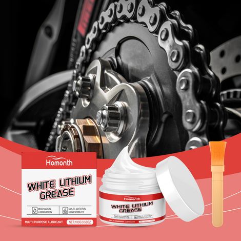 Multi-purpose grease for noise reduction, stain removal, rust prevention, wear resistance, oxidation resistance, and corrosion protection of parts -- 100g grease + brush -- BIEMMEDUE (1/5)