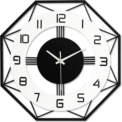 Wanduhr – ZGEER – Lautlos – 35 cm – Metall – Moderner skandinavischer Stil (1/4)