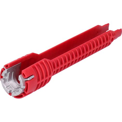 Multifunktionaler Wasserhahnschlüssel für Spülbecken, Werkzeug zur Wasserhahnmontage, verstellbarer Schlüssel für Spülbecken und Waschbecken, robuster Stahl. (1/5)