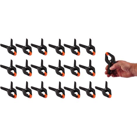 20er-Set Federzwingen Leimzwinge Klemmzwinge Schraubzwinge Kantenzwinge 115mm (1/2)
