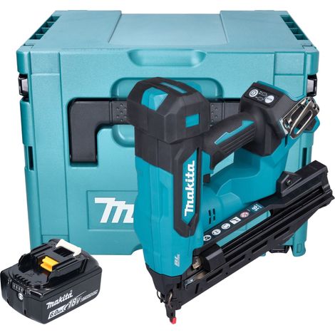 Cloueuse à tête plate sans fil Makita DBN 610 G1J 18 V 32 - 64 mm Brushless + 1 batterie 6,0 Ah + Makpac - sans chargeur