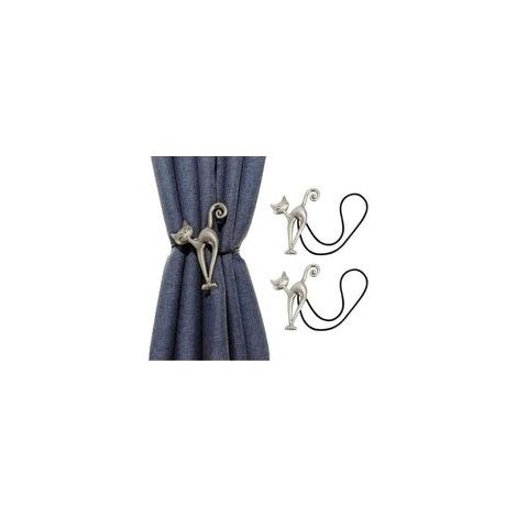 Attache de Rideau Magnétique en Forme de Chat – Lot de 2 Pièces, Décoratif et Pratique pour Salon, Chambre ou Bureau (1/5)