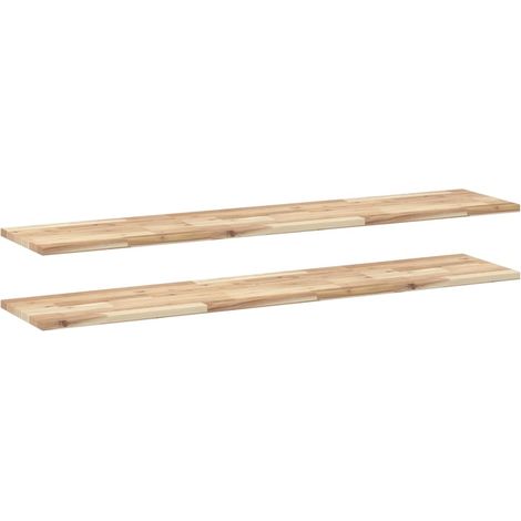 Étagères murales 2 pcs,Étagère flottante 140x30x2 cm acacia massif non traité CFW89501 (1/5)