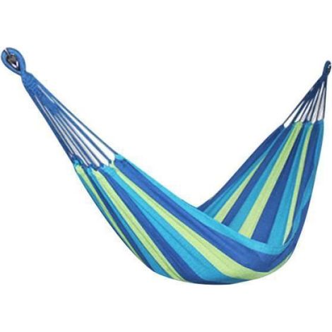 Hamac Toile - 260 x 80 cm - Extérieur Portable - Capacité 120 kg - Bleu - 1 Unité