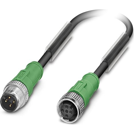 Câble d'actionneur Phoenix Contact 4 conducteurs , M12 Femelle vers M12 Mâle, 5m ( Prix pour 1 )