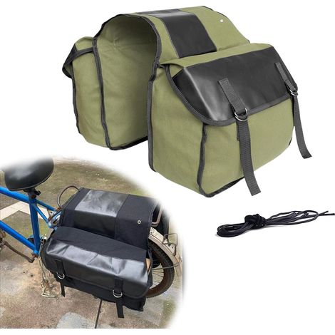 Sacsoches latéraux pour moto grande capacité, sacs de selle doubles en toile durable et pliable (1/5)