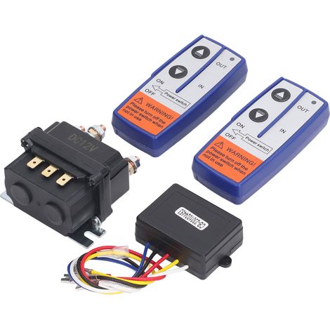 Kit Relais Treuil 12V 250A avec Télécommande, Contacteur Relais pour Véhicule Industriel (1/5)