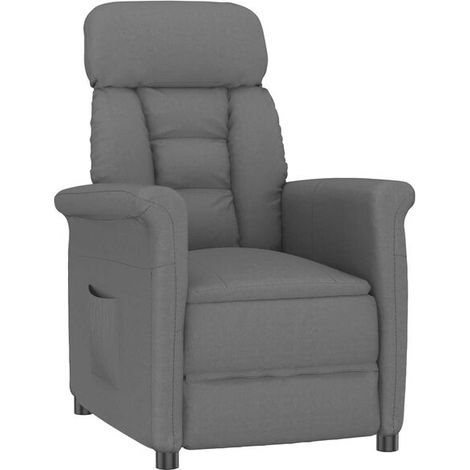 Fauteuil en microfibre gris foncé (1/5)